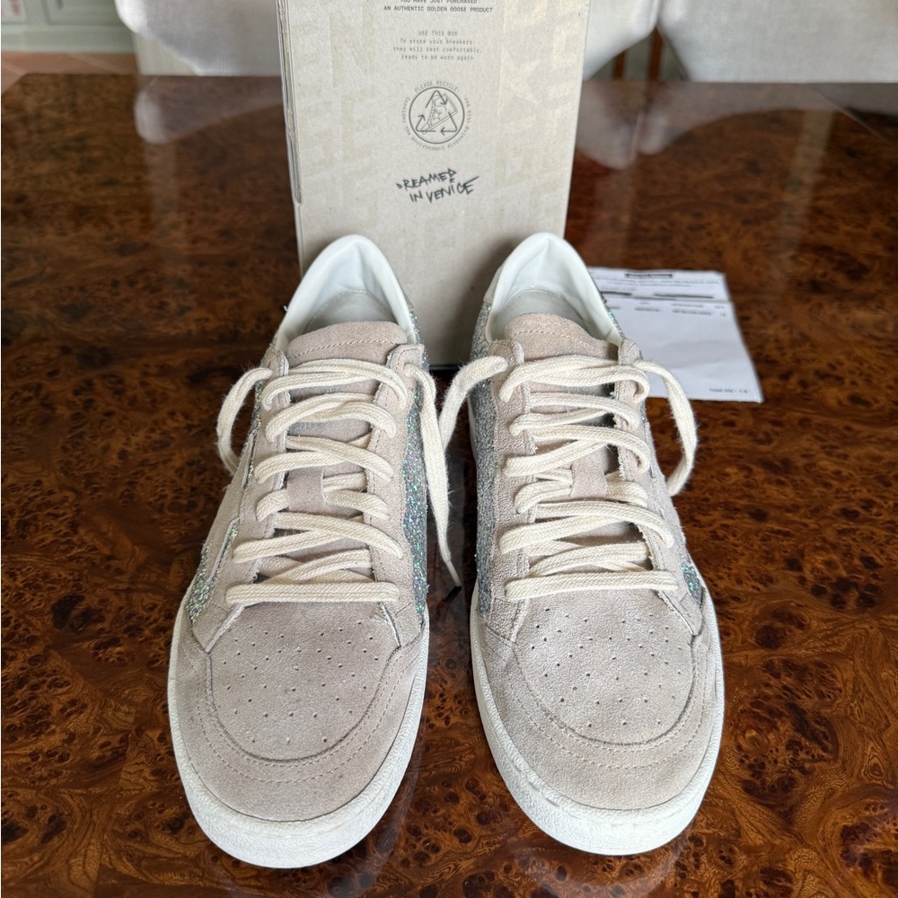 Golden Goose Women's Ballstar Glitter and Grey Suede size 39. - Picture 5 of 13